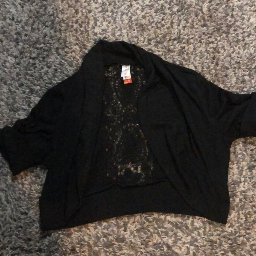 Black cardigan